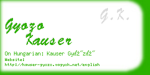 gyozo kauser business card